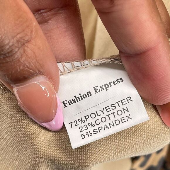 Fashion Express Women’s Chevron Leopard Print Flare Sleeve Duster Jacket Small - Picture 8 of 17